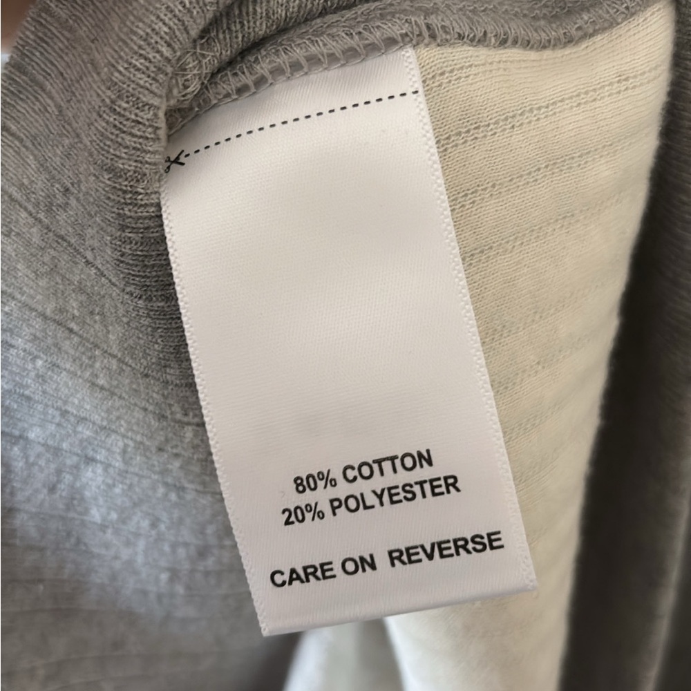 Billy Reid Mens Long Sleeve Quilted Gray Crew Neck Sweatshirt Pullover Size L - Picture 5 of 5
